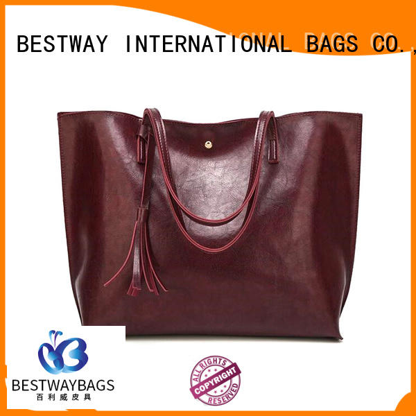 Bestway real pu leather bag supplier for girl
