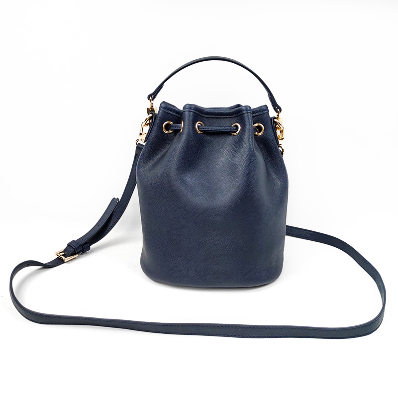 Small Saffiano Leather Shoulder Bag Bucket Handbags For Women