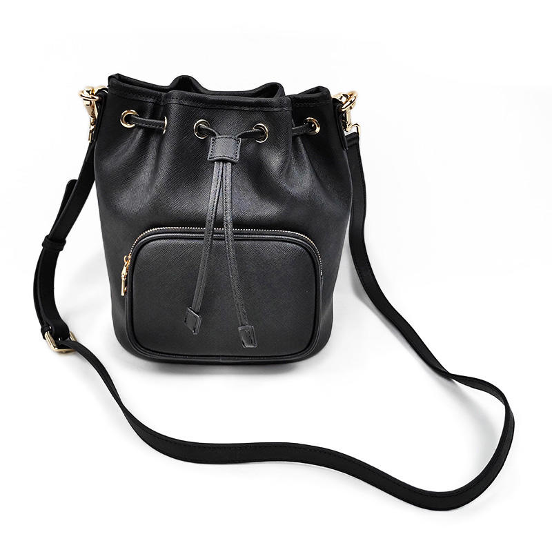 Small Saffiano Leather Shoulder Bag Bucket Handbags For Women