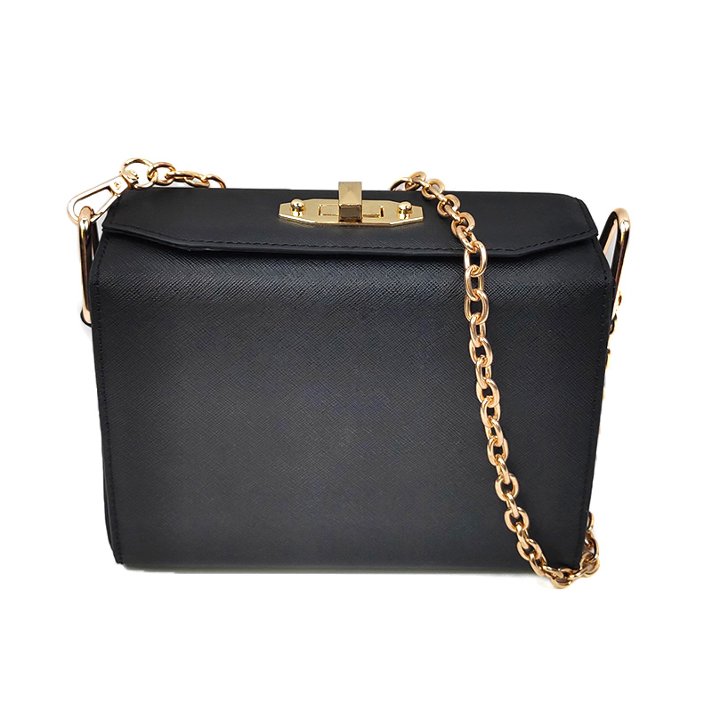 Inexpensive Designer Beautiful Italian Unique Black Leather Shoulder Handbag On Sale