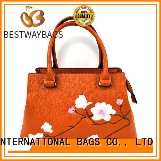Trendy Quality Elegance Floral Embroidery Bags Private Label Tote Handbags
