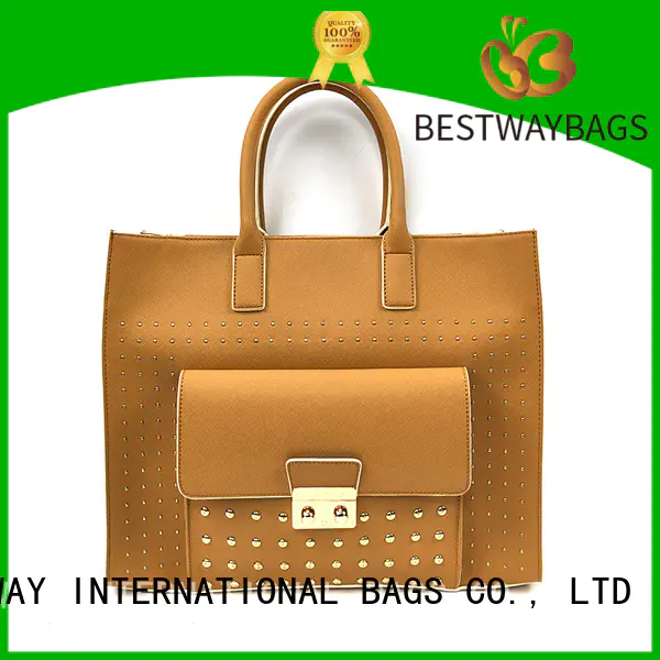 Bestway elegant taupe leather bag online for lady