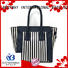 Wholesale Dongguan Designer Strip Canvas Coated Handbags Famous Brands Female Tote Bags