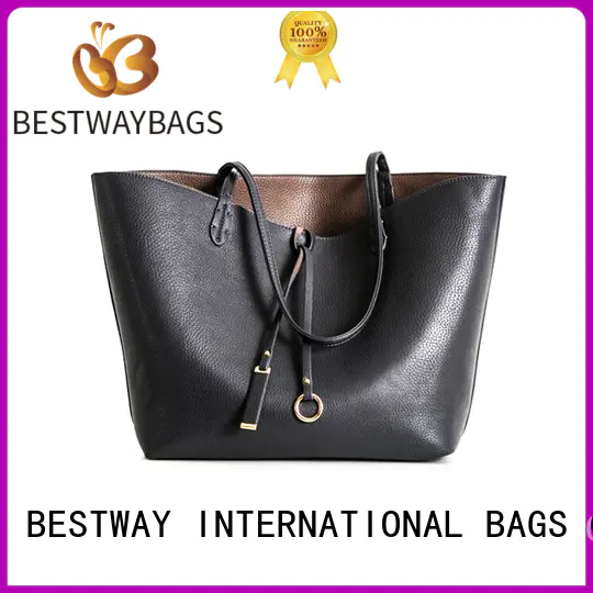 Bestway customized real leather tote wildly for daily life