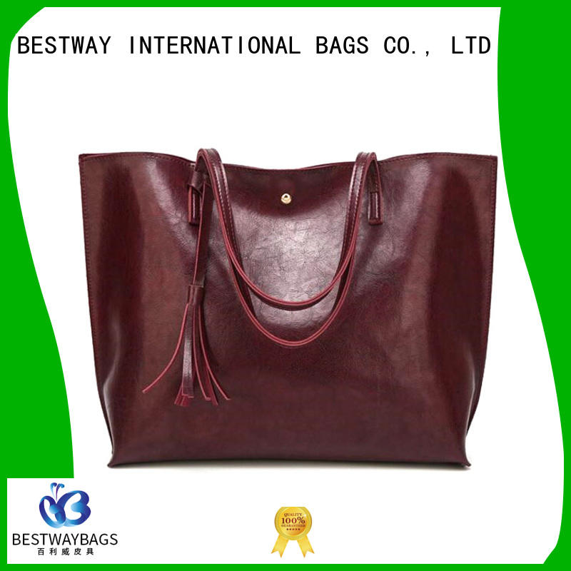 Bestway boutique polyurethane bag logo for lady