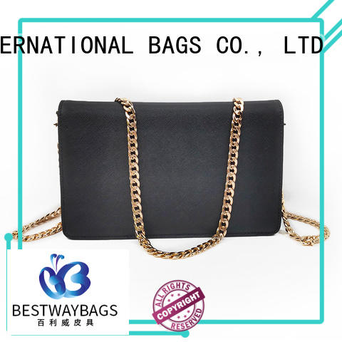 Bestway popular black leather purse hand for date