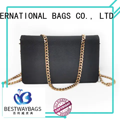 Bestway popular black leather purse hand for date
