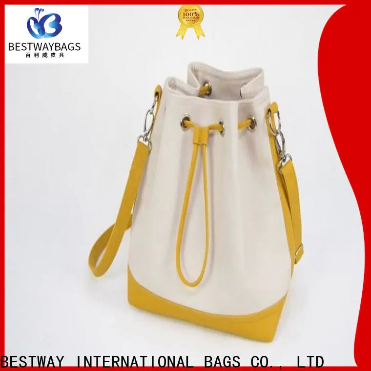 Bestway innovative canvas leather bag factory for shopping