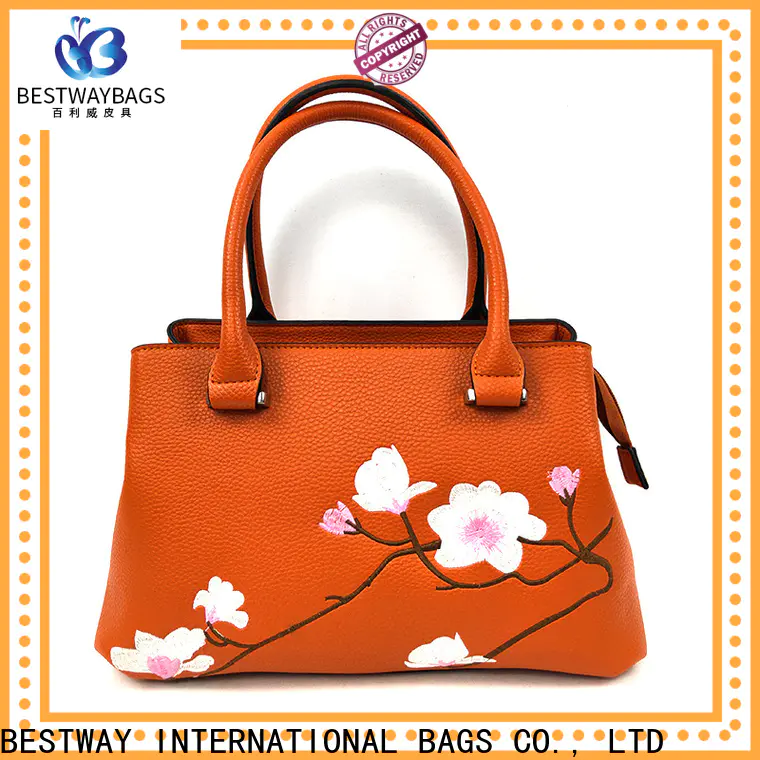 Latest leather bag material nylon supplier for girl