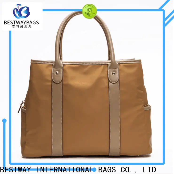 light nylon tote bag with shoulder strap small personalized for bech