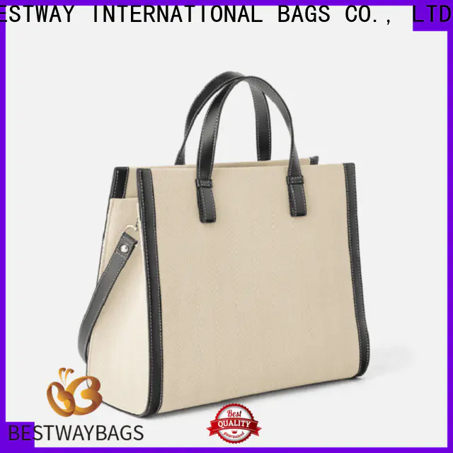 Bestway Latest black canvas bag wholesale for shopping