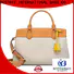 Bestway white canvas leather handbag company for relax
