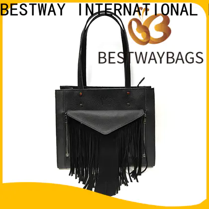 Bestway side black leather messenger bag online for school