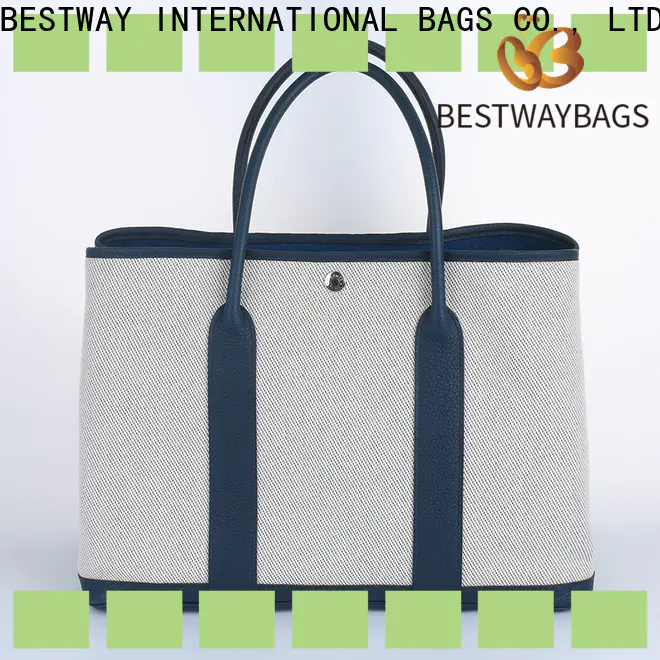 Bestway blank navy blue canvas tote bags online for vacation