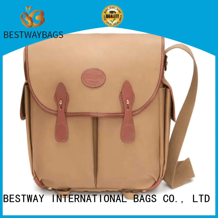 Bestway white striped canvas tote bag factory for relax