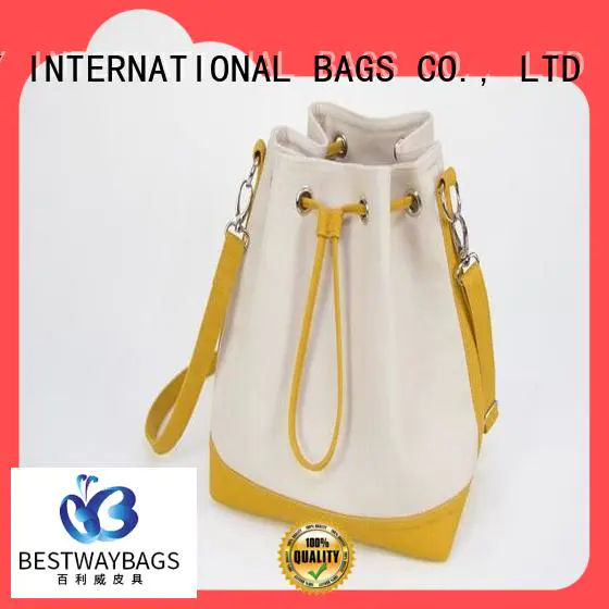 Bestway tote canvas leather bag factory for vacation