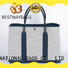 Bestway multi function canvas tote with leather handles wholesale for vacation