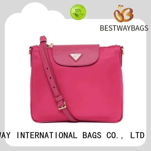 Bestway durable nylon handbags with leather handles wildly for gym