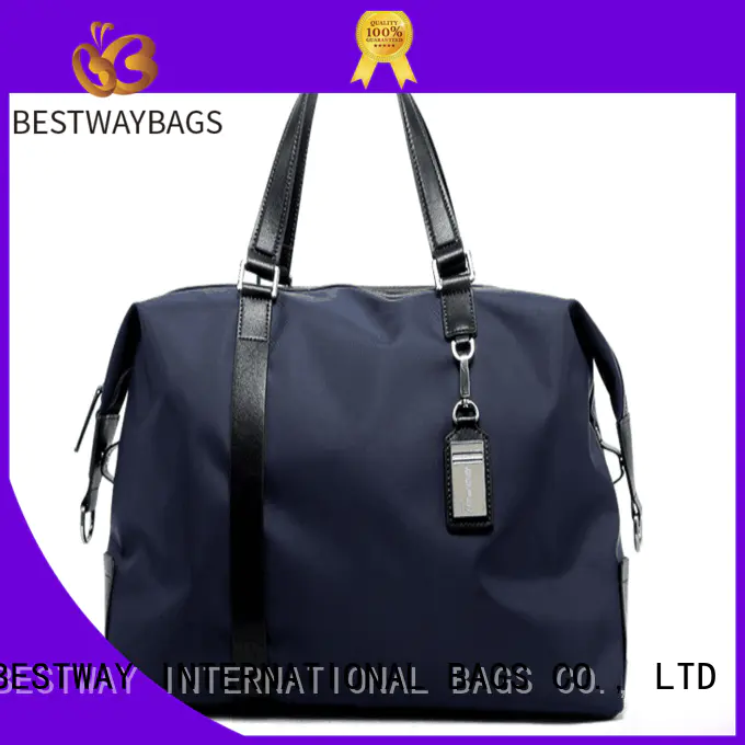Bestway handbags nylon tote with leather handles on sale for sport